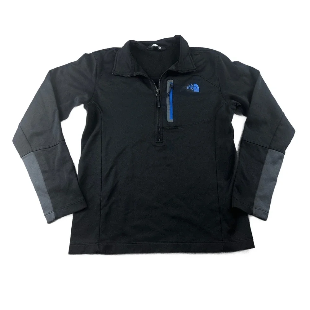 North Face Pullover Men S Black Canyonlands 1/2 Zip Fleece Active CUG0 Hiking